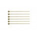 4"L Stainless Steel Serving Picks in Box, Gold Electroplated, Set of 6